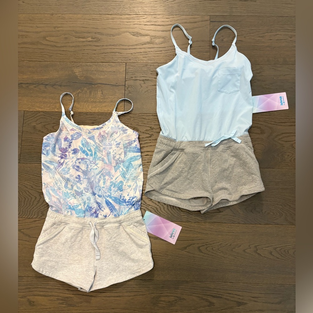 Ivivva by Lululemon girls shorts romper sz 10 NWT ret $78each